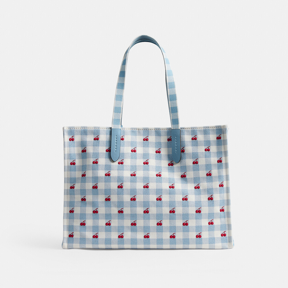 ππ©΅π Coach Tote Bag With Gingham Printππ©΅π NWT ππ©΅ - Picture 6 of 12